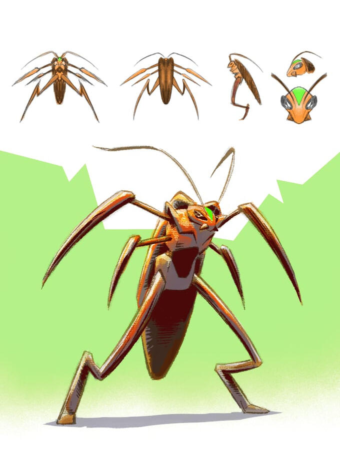 Melee type bug fella